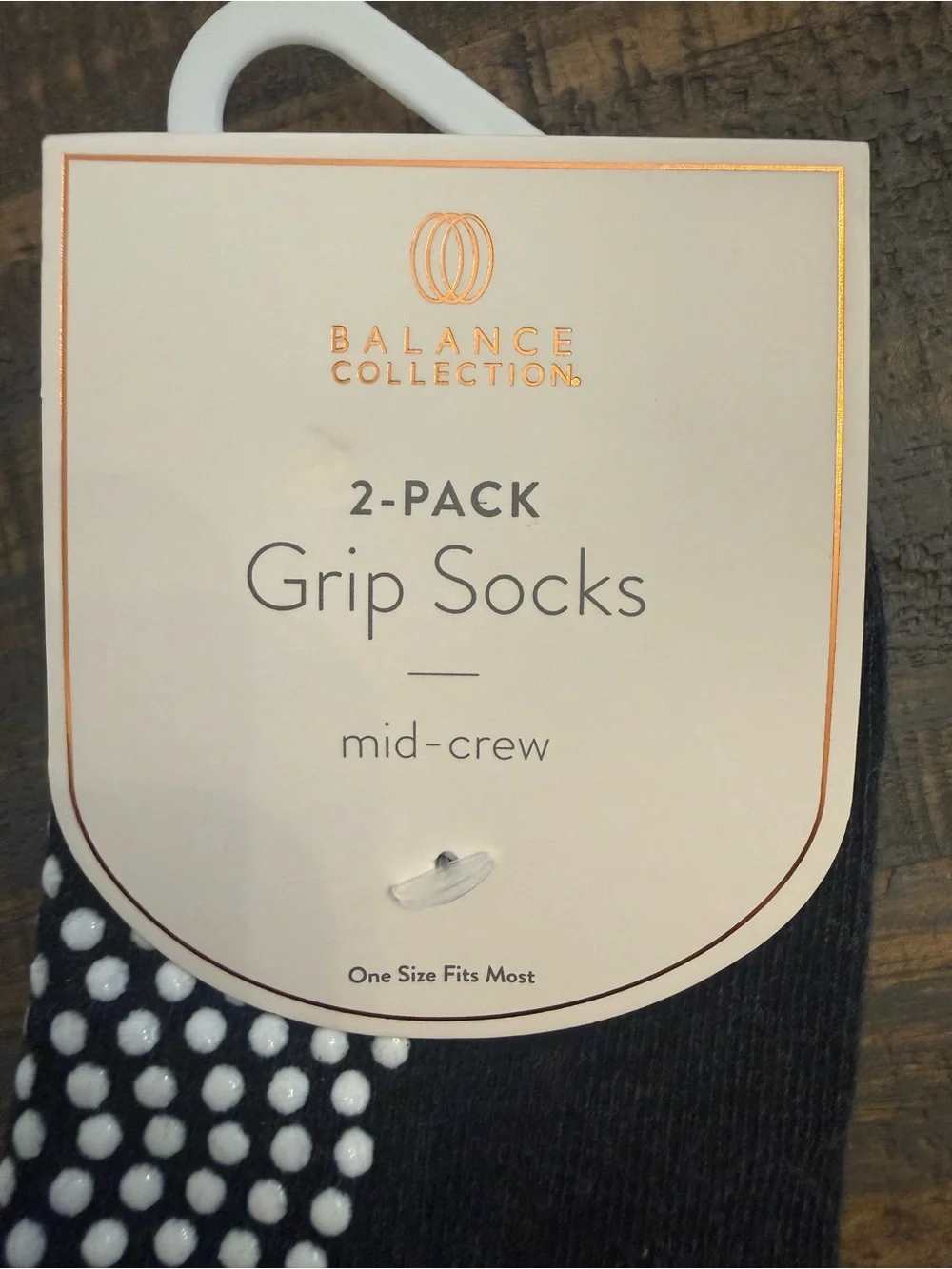 Balance Collection Women’s Black & White Grip Socks - 2 Pack